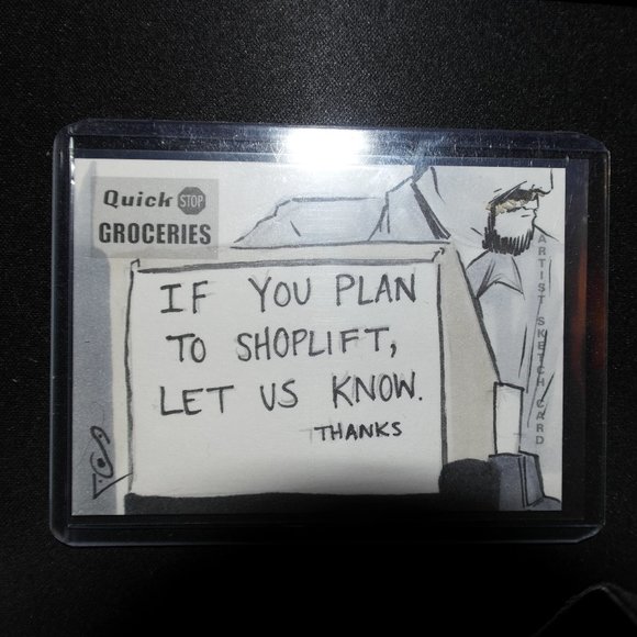 Clerks Sketch Card By Jason Sobol - Picture 1 of 2